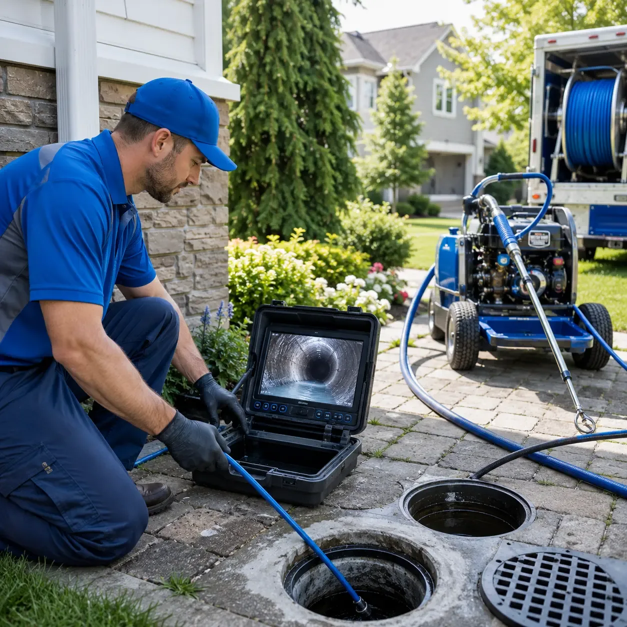 Outdoor drain cleaning professionals serving Port Washington, WI